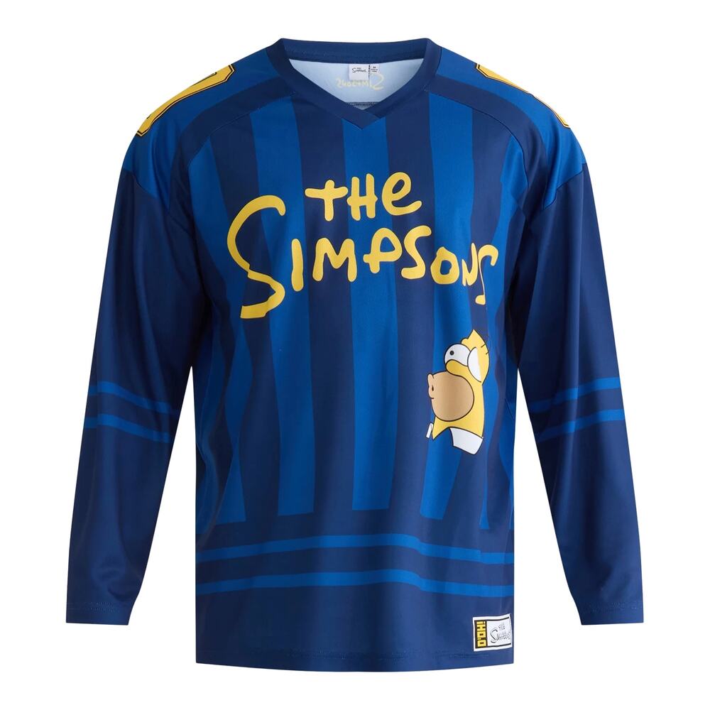 The Simpsons Hockey Jersey NWT Long Sleeve Men's Graphic